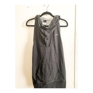 soft grey nike racerback dress • with cowl neck